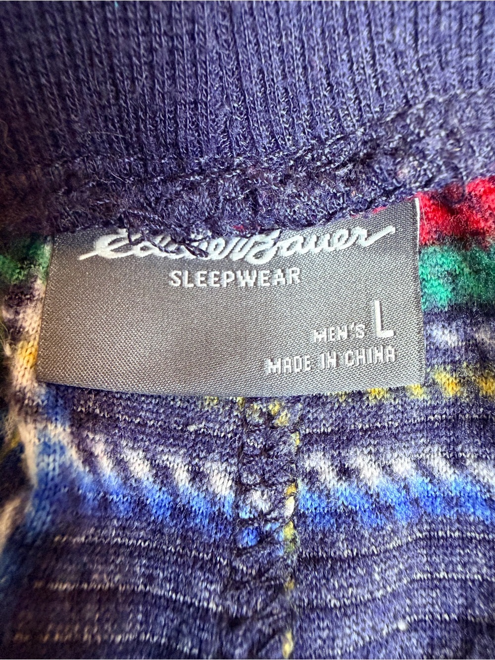 Eddie Bauer Navy Blue Multicolor Sleepwear Pants - Picture 2 of 3